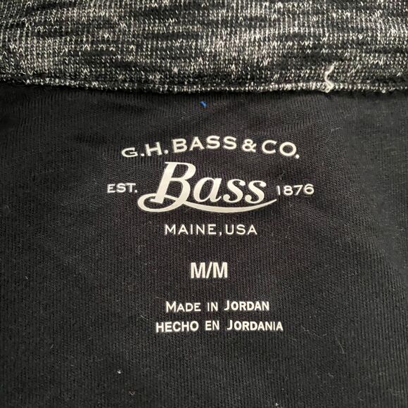 G.H. Bass & Co Heather Gray Sporty Asymmetrical Zip Sweater sz M Mock Neck - Picture 7 of 13